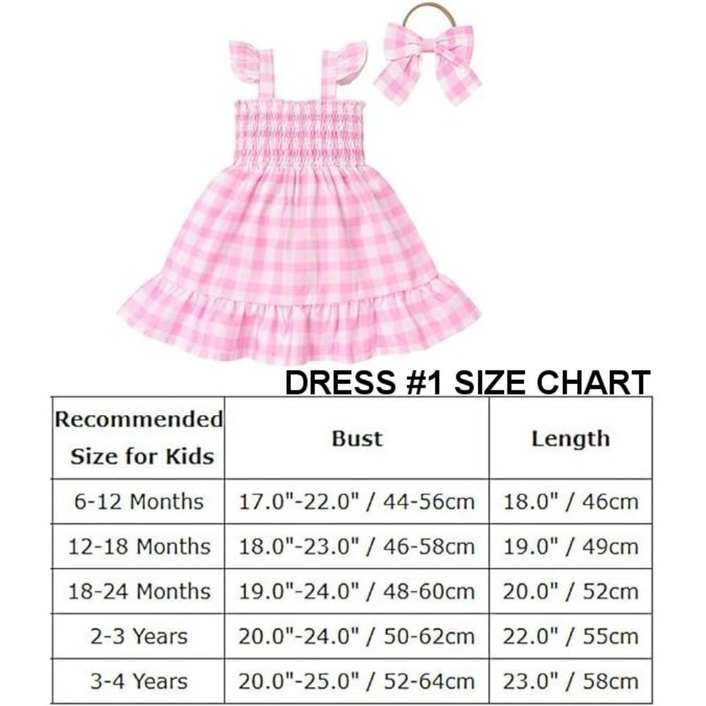 NWT Adorable Barbie Costume Movie Pink Gingham Plaid Baby Romper & Girls… - Picture 7 of 16
